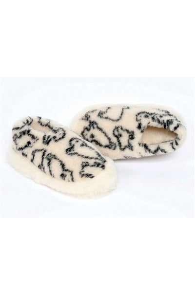Sheep Design Merino Wool Slippers (Unisex)
