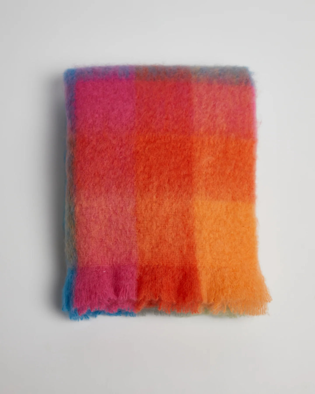Foxford Colour Block Mohair Throw