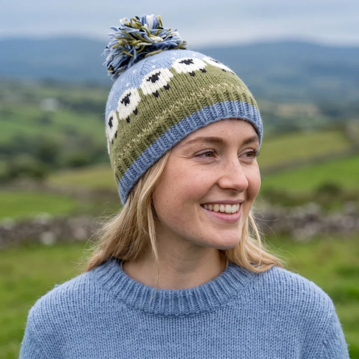 Pure Wool Blue Sheep beanie