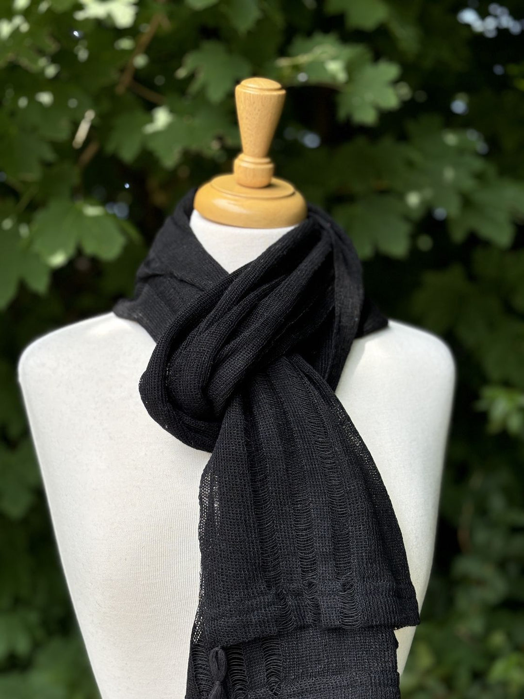 Linen Poncho – Black
