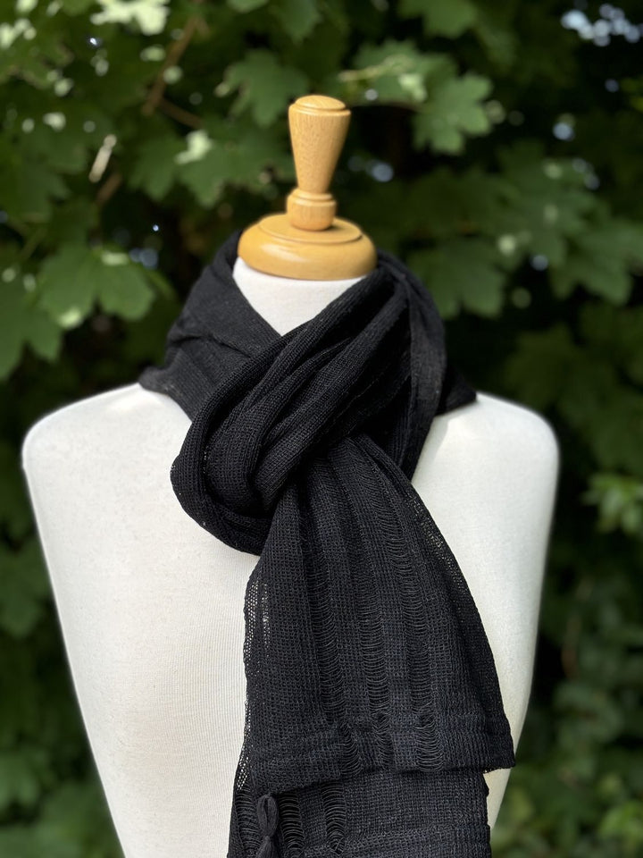 Linen Poncho – Black