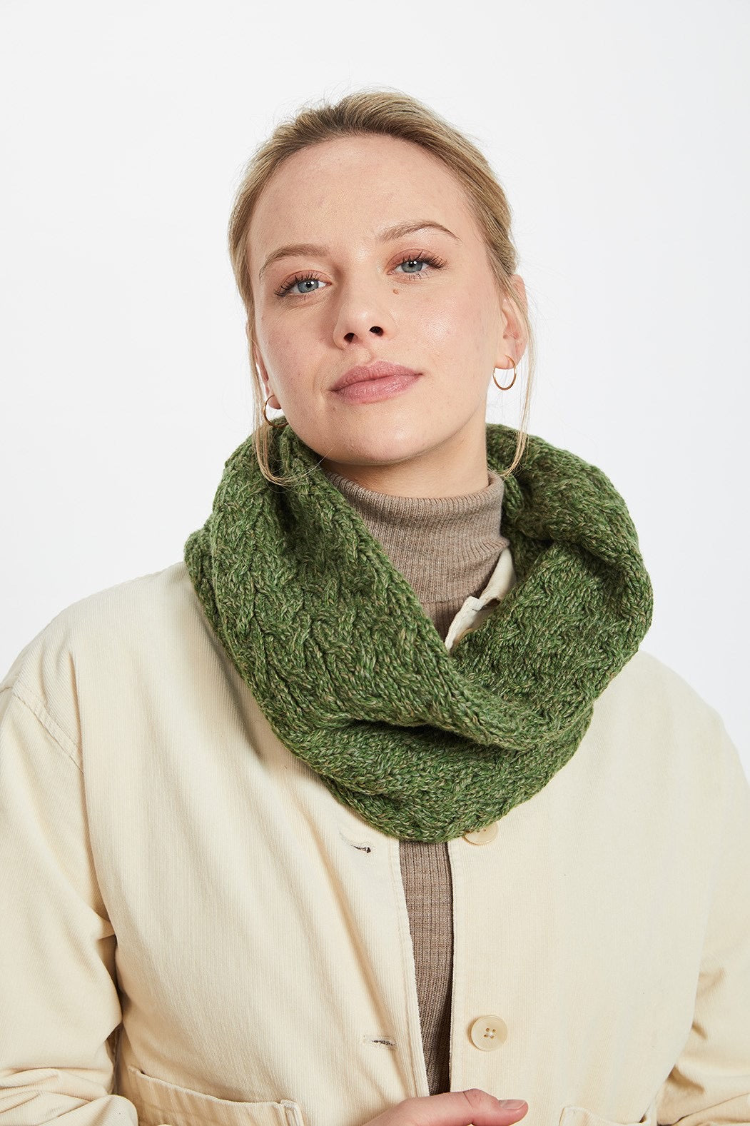 Aran Infinity Cabled  Scarf