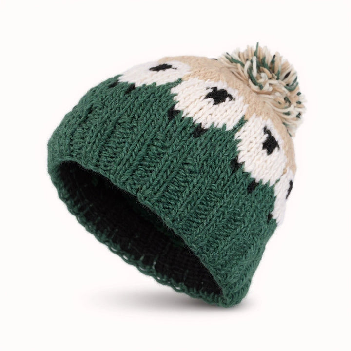 Bobble Beanie with Sheep Design