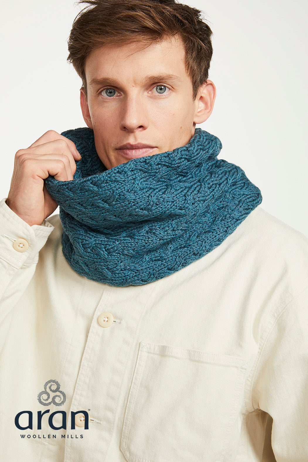 Aran Infinity Cabled  Scarf