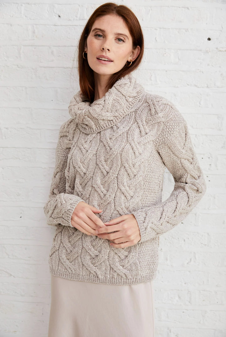 Merino Wool Chunky Cable Cowl Sweater