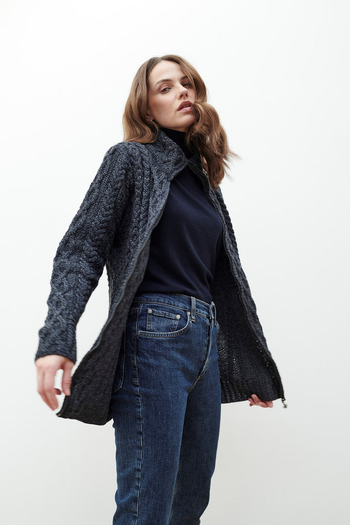 Merino Wool zippered Cardigan