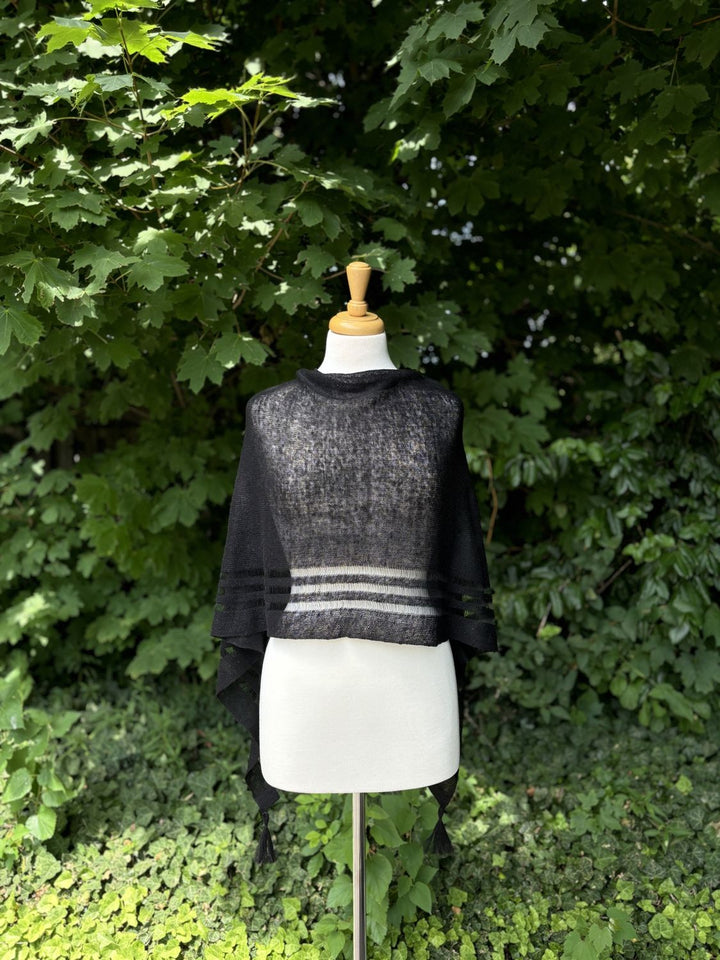 Linen Poncho – Black