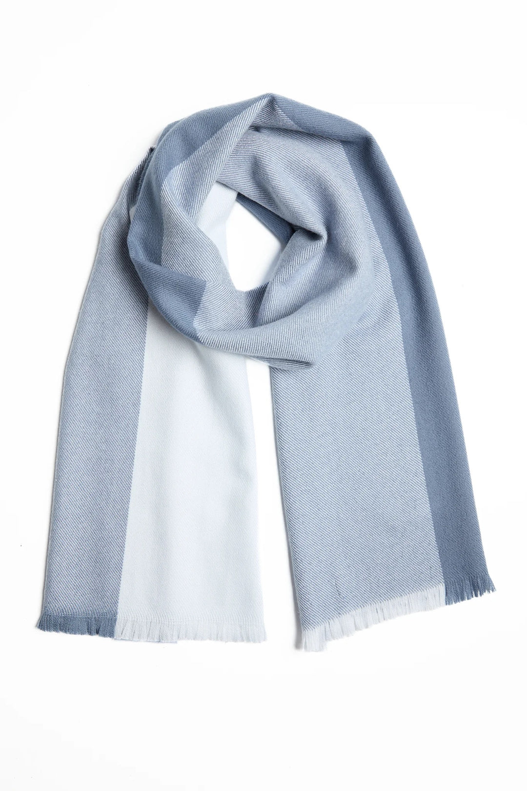 Foxford Denim 4 Block Extra Fine Merino Scarf 4415c3