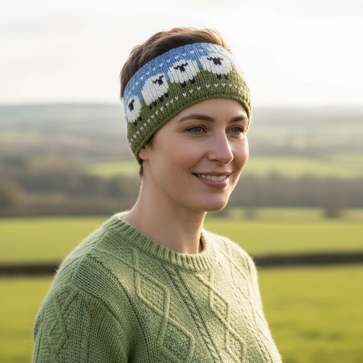 Wool Headband with sheep Design