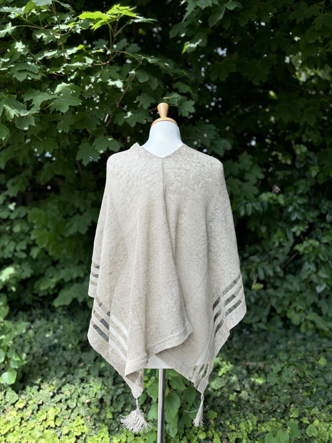 100% Linen  Poncho – Natural Linen