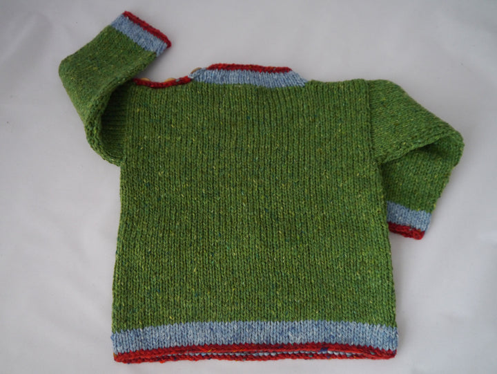 Children’s Handmade Sheep Sweater  – Green