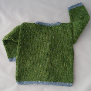 Children’s Handmade Sheep Cardigan – Green