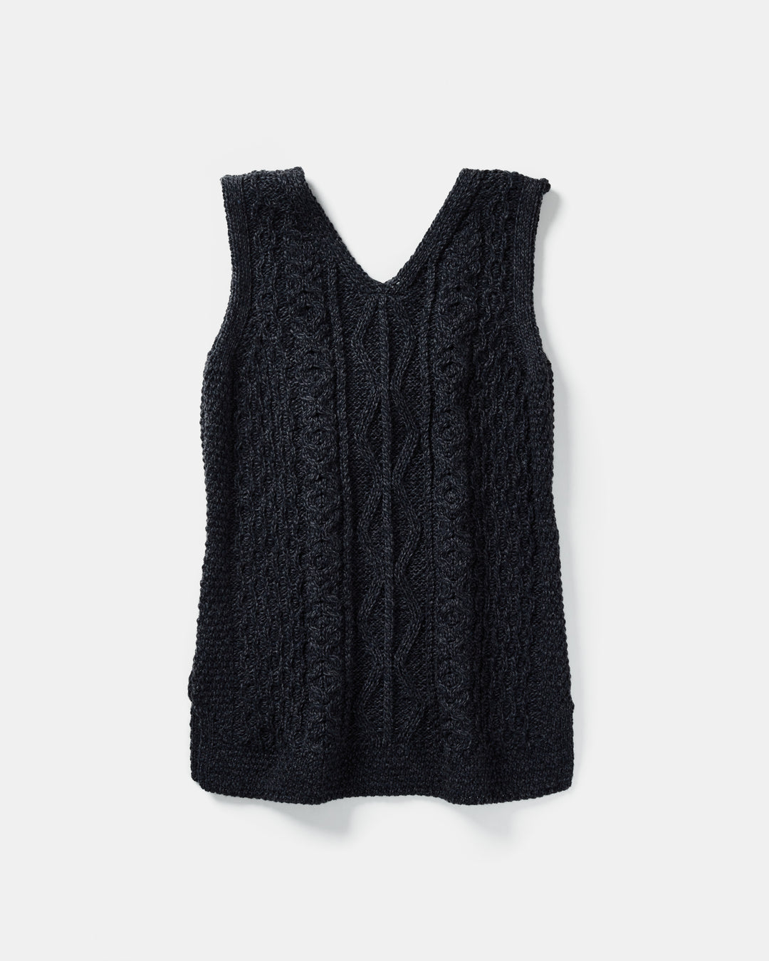 Aran V Neck  Slipover