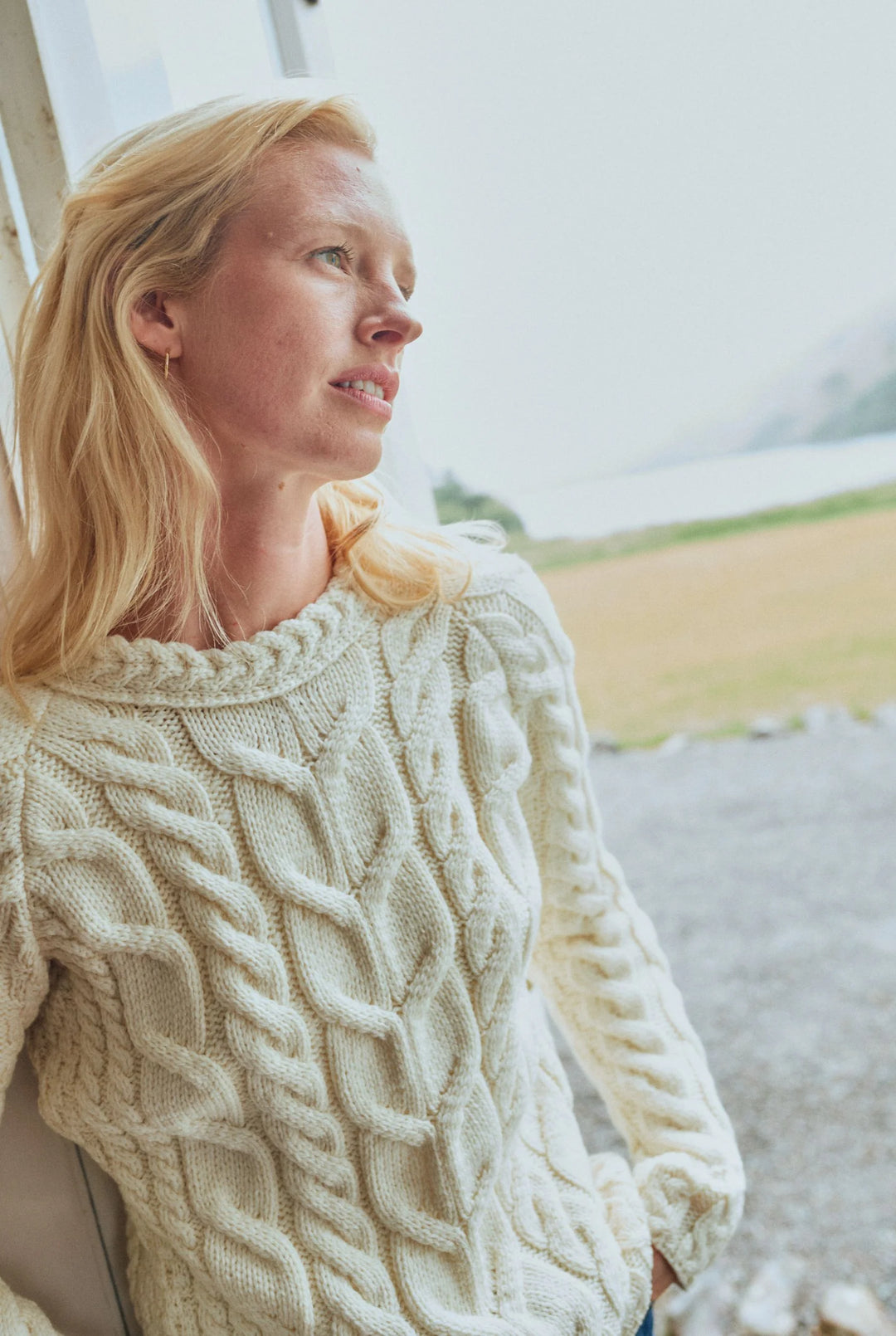 Aran Cabled Merino Wool Sweater