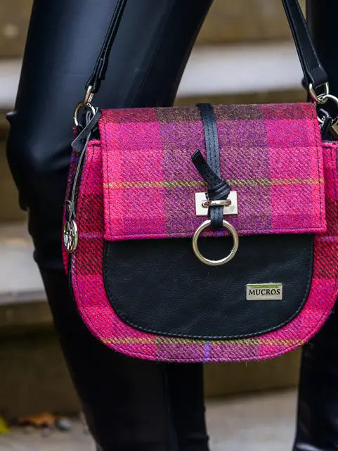 Mucros Pink Check  Grace Bag