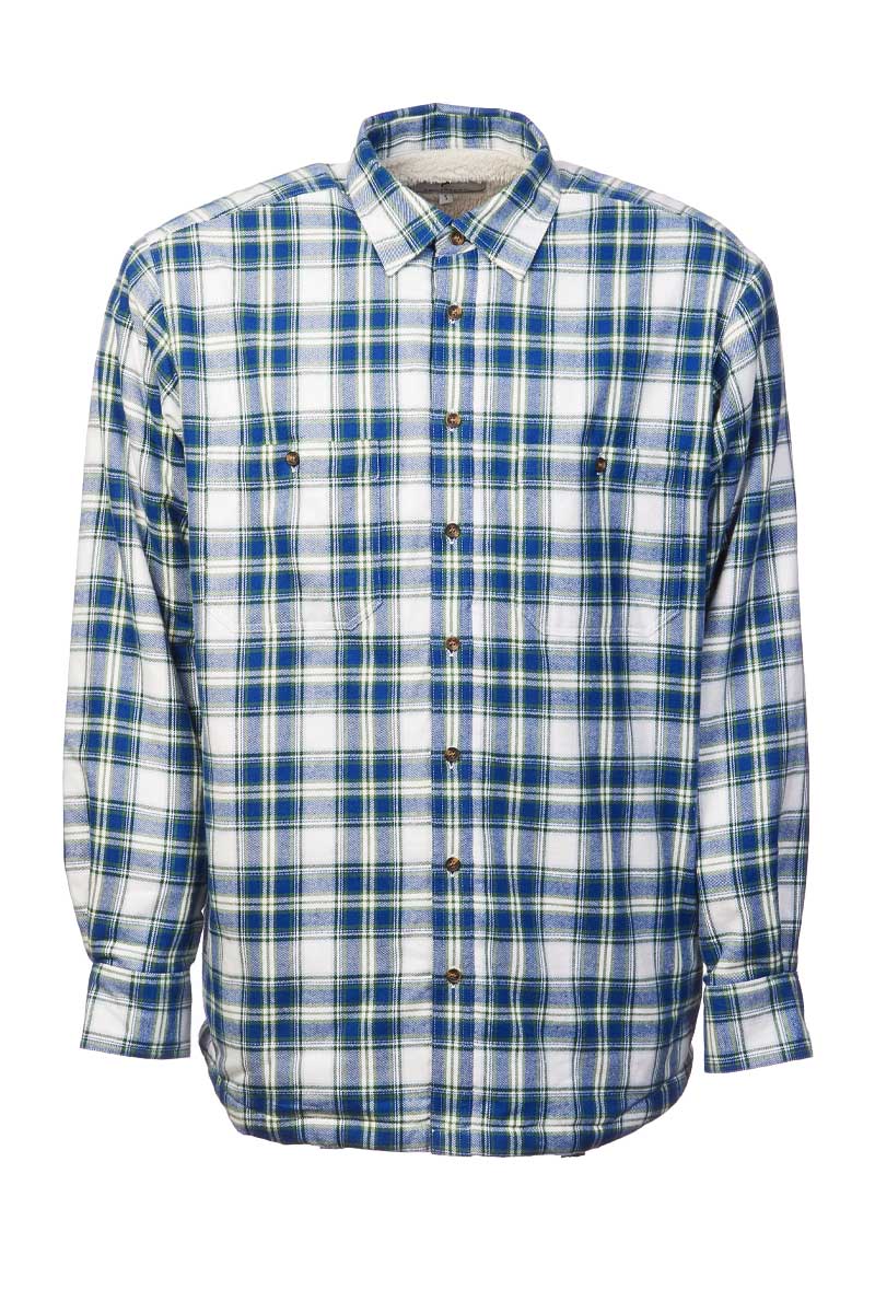 Fleeced Lined Unisex Shirt – Douglas Blue Tartan