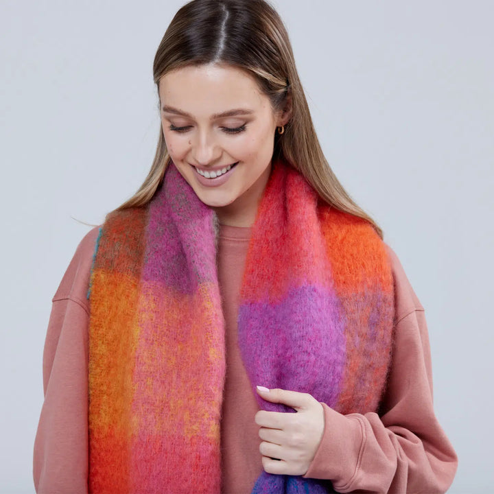 Foxford Pink Giant Mohair Scarf