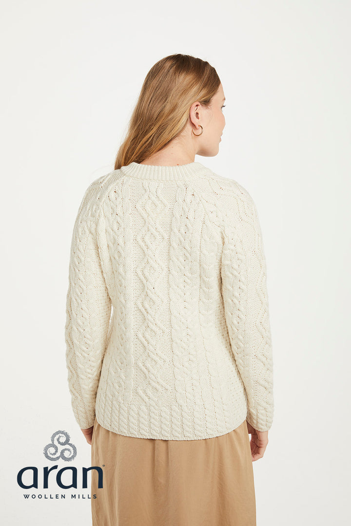 Aran Sweater with Raglan Sleeve