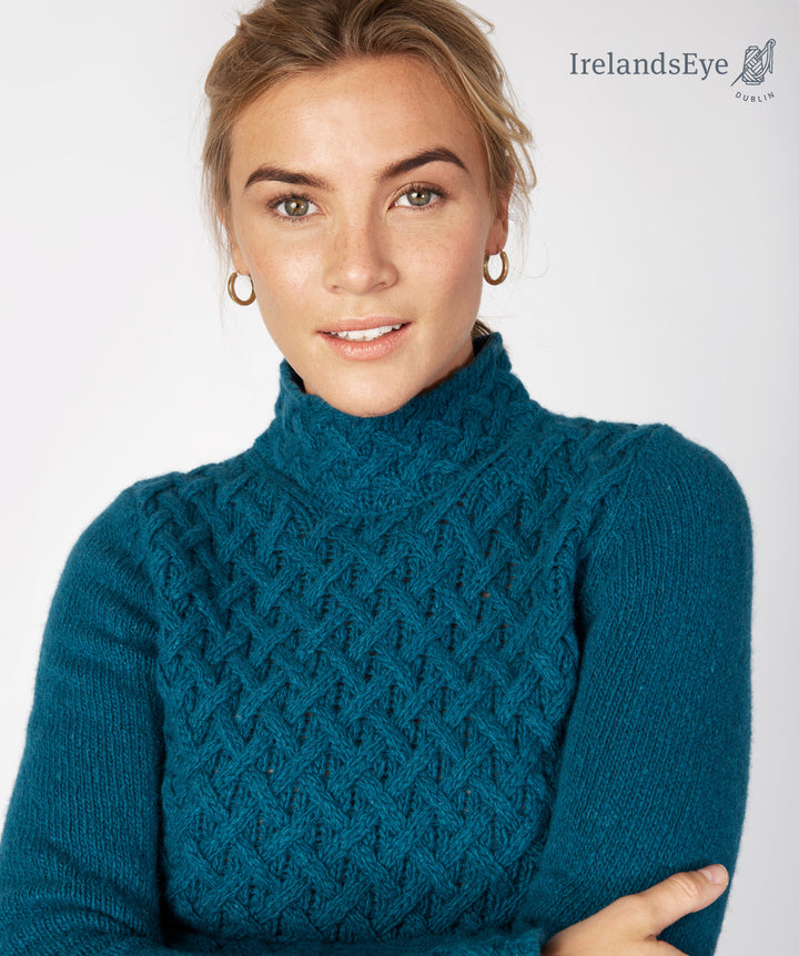 Trellis Sweater – Teal Harbour