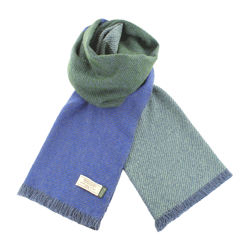 Merino Wool Scarve – Blue / Green