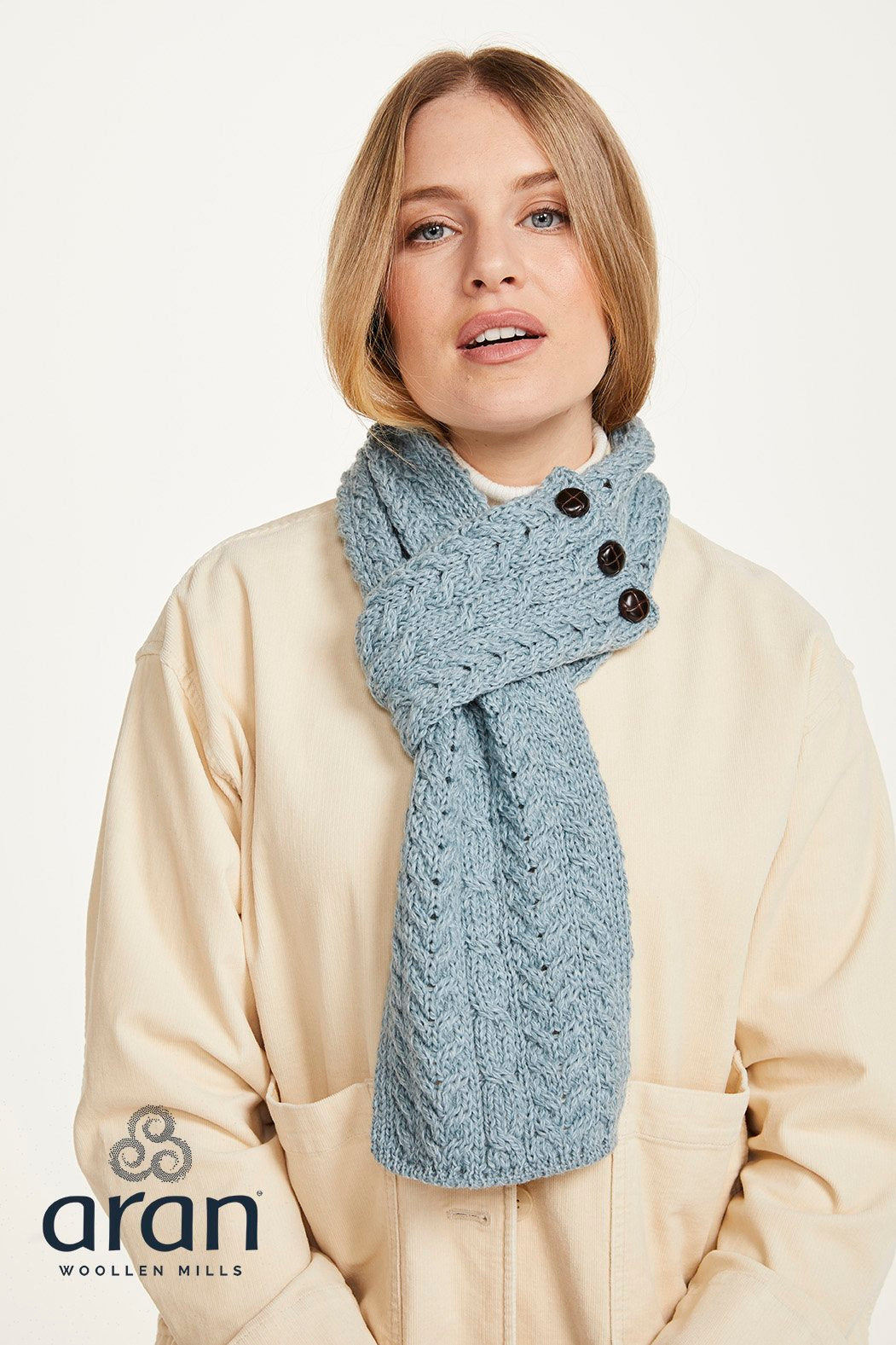 Buttoned Loop Scarf